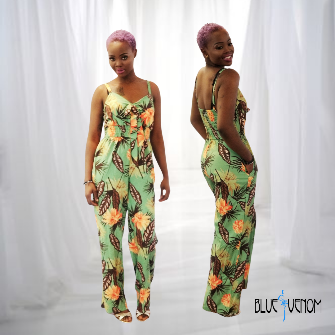 Tropical Print Jumpsuit