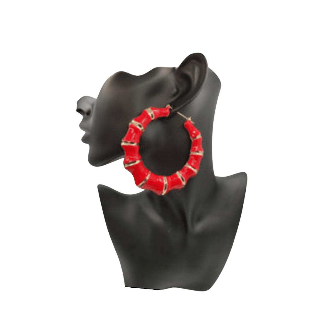 ColorBlast Round Bamboo Earrings